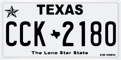 TX license plate CCK2180