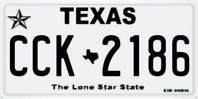 TX license plate CCK2186