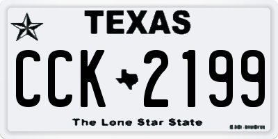 TX license plate CCK2199