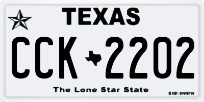 TX license plate CCK2202