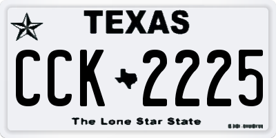 TX license plate CCK2225