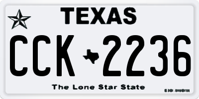 TX license plate CCK2236