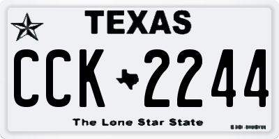 TX license plate CCK2244