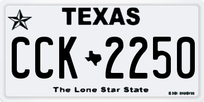 TX license plate CCK2250