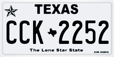 TX license plate CCK2252