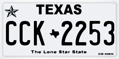 TX license plate CCK2253