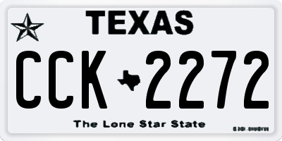 TX license plate CCK2272