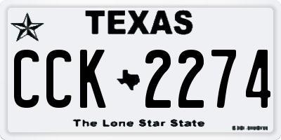 TX license plate CCK2274