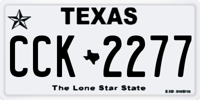 TX license plate CCK2277