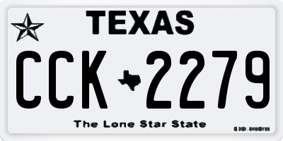 TX license plate CCK2279
