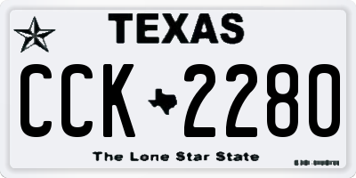 TX license plate CCK2280