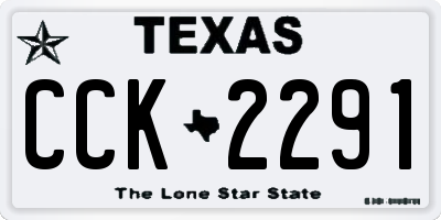 TX license plate CCK2291