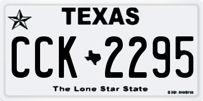 TX license plate CCK2295