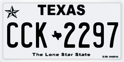 TX license plate CCK2297
