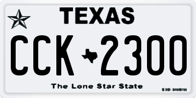 TX license plate CCK2300