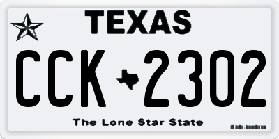 TX license plate CCK2302