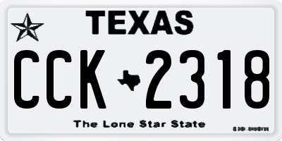 TX license plate CCK2318