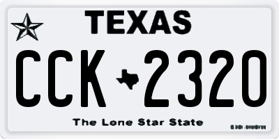 TX license plate CCK2320