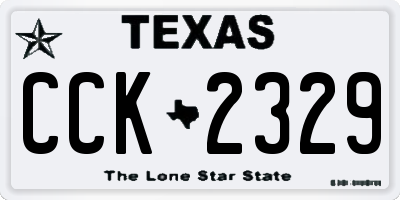 TX license plate CCK2329