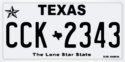 TX license plate CCK2343