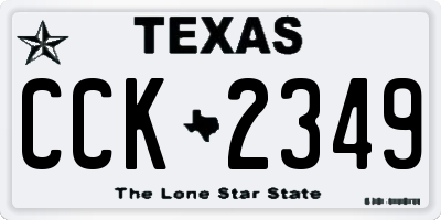 TX license plate CCK2349