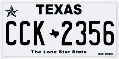 TX license plate CCK2356
