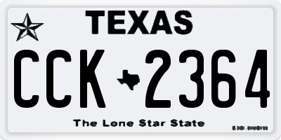TX license plate CCK2364