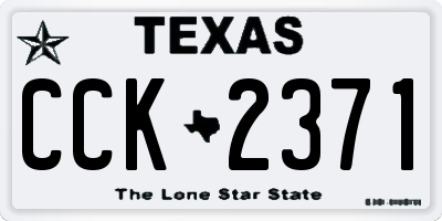 TX license plate CCK2371