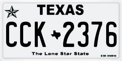 TX license plate CCK2376