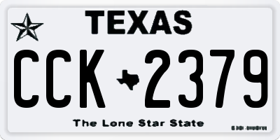 TX license plate CCK2379