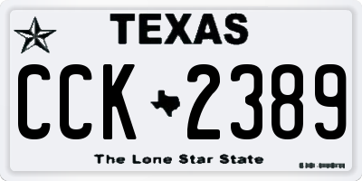 TX license plate CCK2389