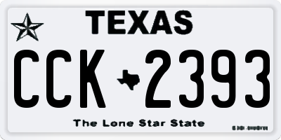 TX license plate CCK2393