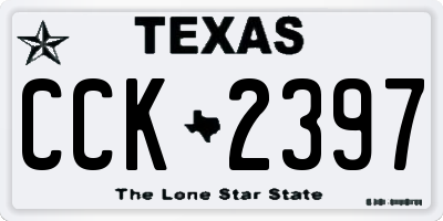 TX license plate CCK2397