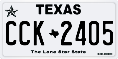 TX license plate CCK2405