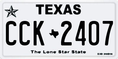 TX license plate CCK2407