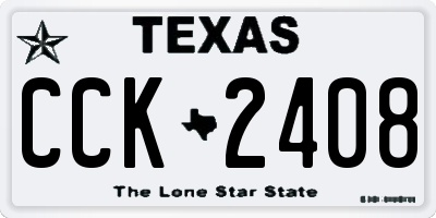 TX license plate CCK2408