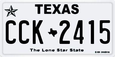 TX license plate CCK2415