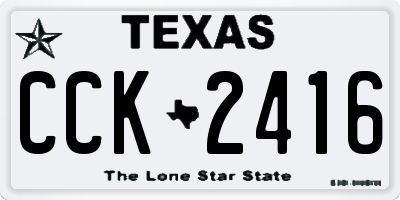 TX license plate CCK2416