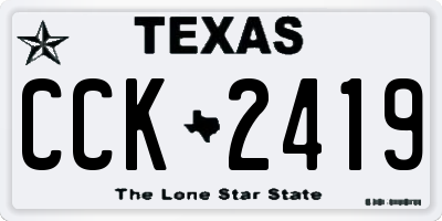 TX license plate CCK2419