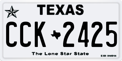 TX license plate CCK2425