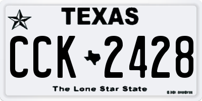 TX license plate CCK2428
