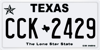 TX license plate CCK2429