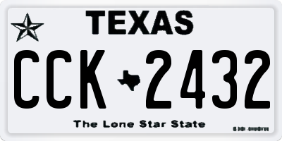 TX license plate CCK2432