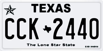 TX license plate CCK2440