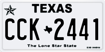 TX license plate CCK2441