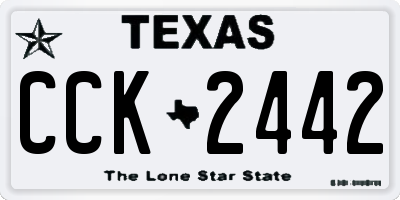 TX license plate CCK2442