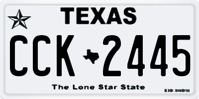 TX license plate CCK2445
