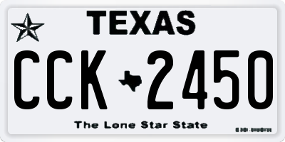 TX license plate CCK2450