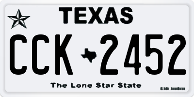 TX license plate CCK2452