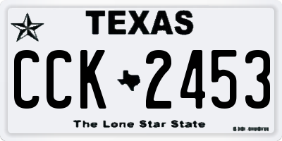 TX license plate CCK2453